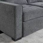 Kendale Sleeper Sofa With Storage Chaise, Gray, 91.73in L x 64.56in W x 37.99in H - Kendale
