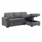 Kendale Sleeper Sofa With Storage Chaise, Gray, 91.73in L x 64.56in W x 37.99in H - Kendale