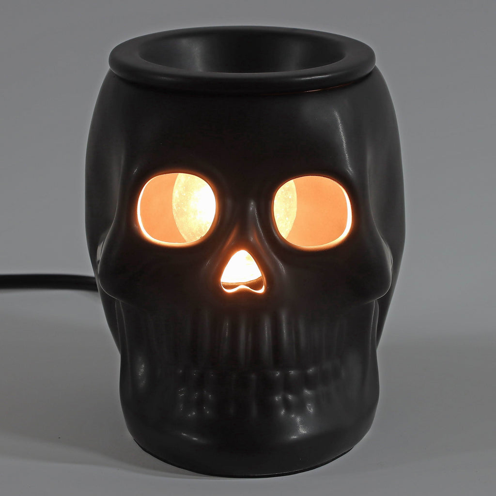 Ceramic Skull Electric Wax Warmer, Black, Halloween by Way To Celebrate