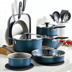 Tramontina Primaware 18-Piece Nonstick Cookware Set Blue