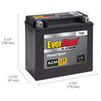 EverStart Platinum AGM Power Sport Battery, Group Size TX20L, 12 V, 310 CCA
