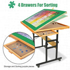 ALL4JIG Adjustable 3-Angle Puzzle Table With 4 Drawers - 34 x 25 x 0.01 Inches