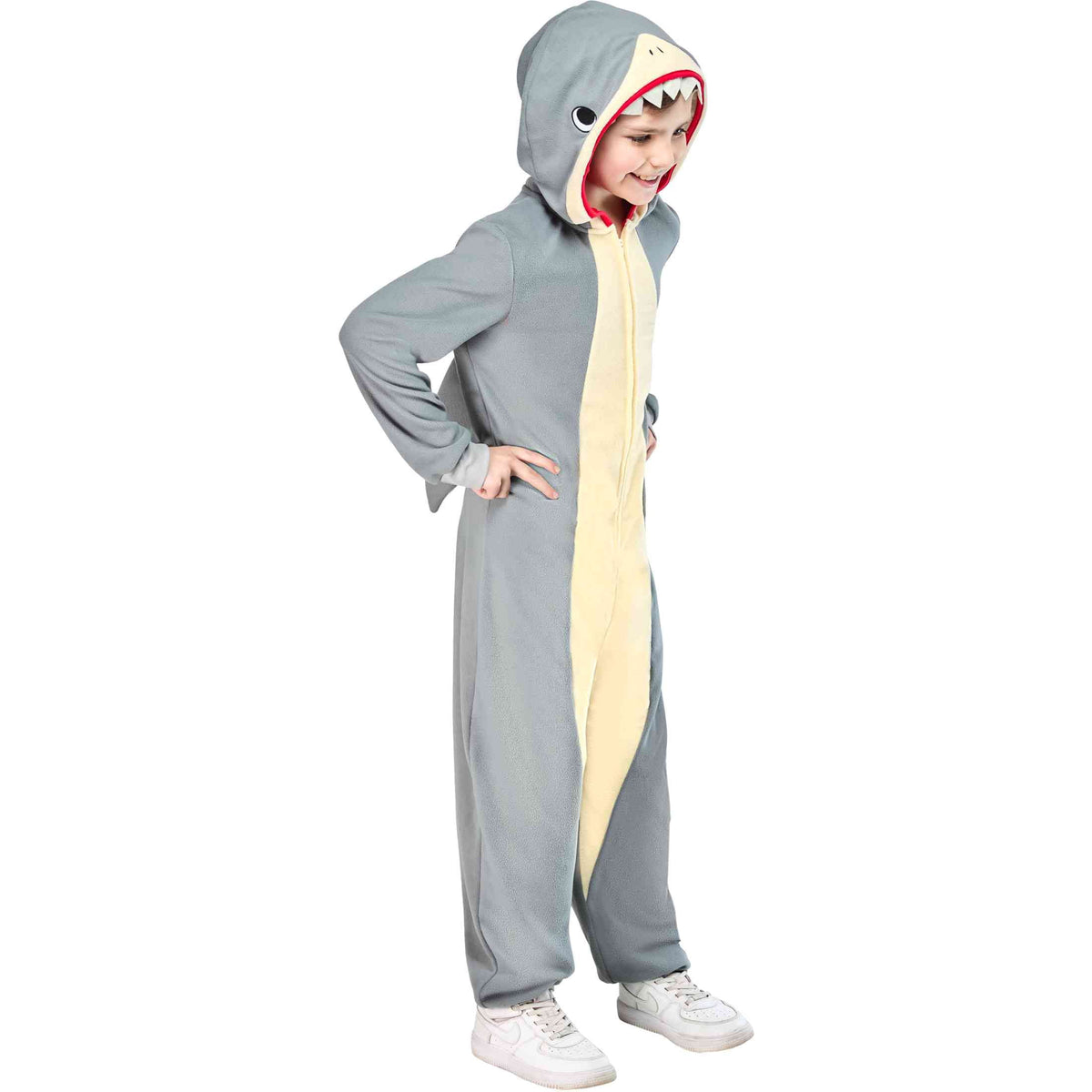 Shark Jumpsuit Halloween Costume for Children, Boys' Size S (6/8), by Way to Celebrate