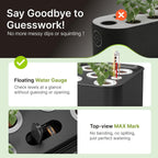 SUNCOZE 12 Pod Hydroponic Growing System, Indoor Herb Garden with 24W Powerful Output, 4L Water Tank, Black