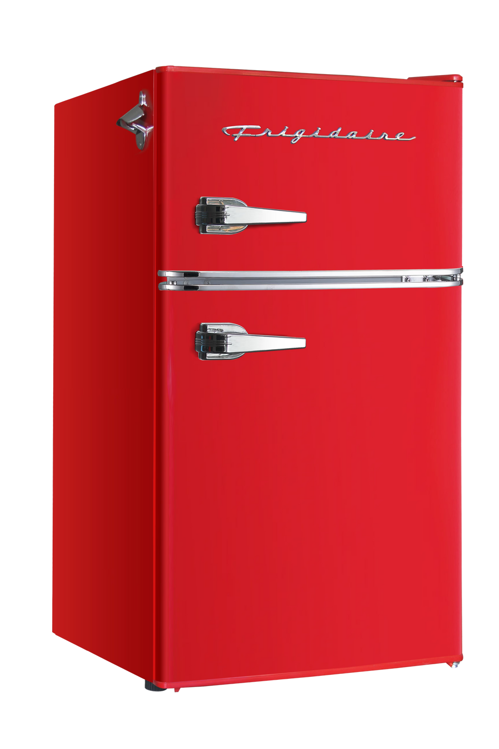 Frigidaire Retro Two-Door Compact Refrigerator With Freezer, 3.1 Cu. Ft., Red