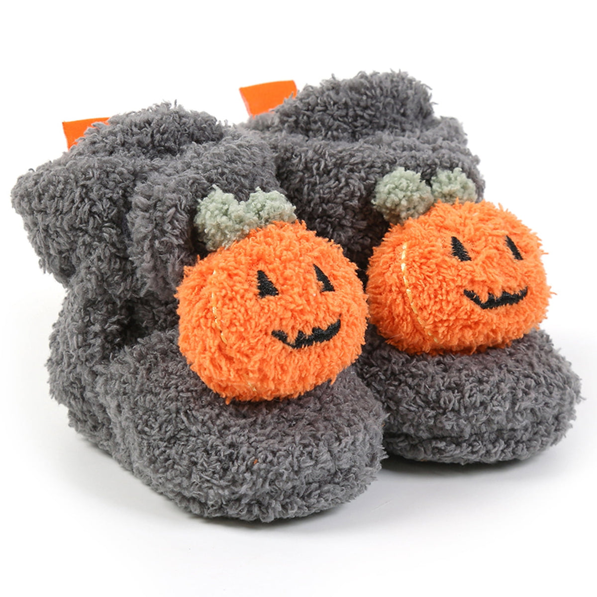 Ecetana Baby Fuzzy Bootie Slippers Halloween Cozy Sock Shoes Soft Infant Shoes Warm Fleece Slippers for Toddlers
