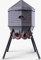 CoopWorx Poultry Feeder, 80 lb, Gray, 8 Ports
