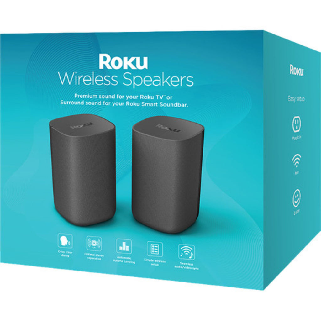 Roku 9020R2 Wireless Surround Speakers (Pair, Black)