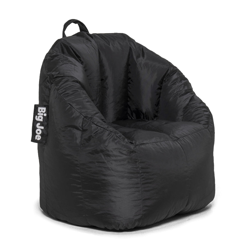 Big Joe Joey Bean Bag Chair for Kids/Teens, 2.5 ft Smartmax Lounge Chair, Easy-Clean & Lightweight, Black
