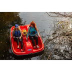 Pelican Sport Monaco Adjustable 5 Seat Pedal Boat, Red/White - MONACO