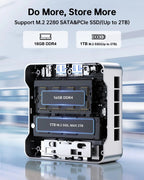 KAMRUI GK3Plus Mini PC 16GB RAM 512GB M.2 SSD - Intel Alder Lake N95
