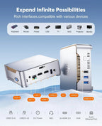 KAMRUI GK3Plus Mini PC 16GB RAM 512GB M.2 SSD - Intel Alder Lake N95