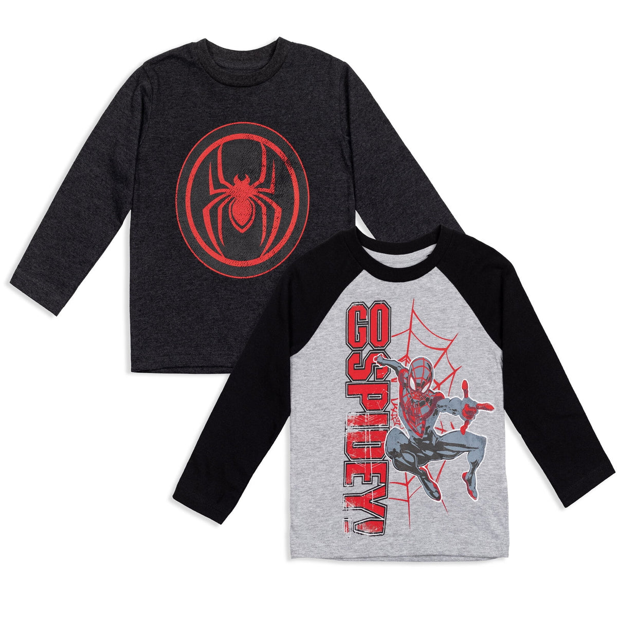 Marvel Spider-Man Toddler Boys 2 Pack Long Sleeve T-Shirts Toddler to Big Kid