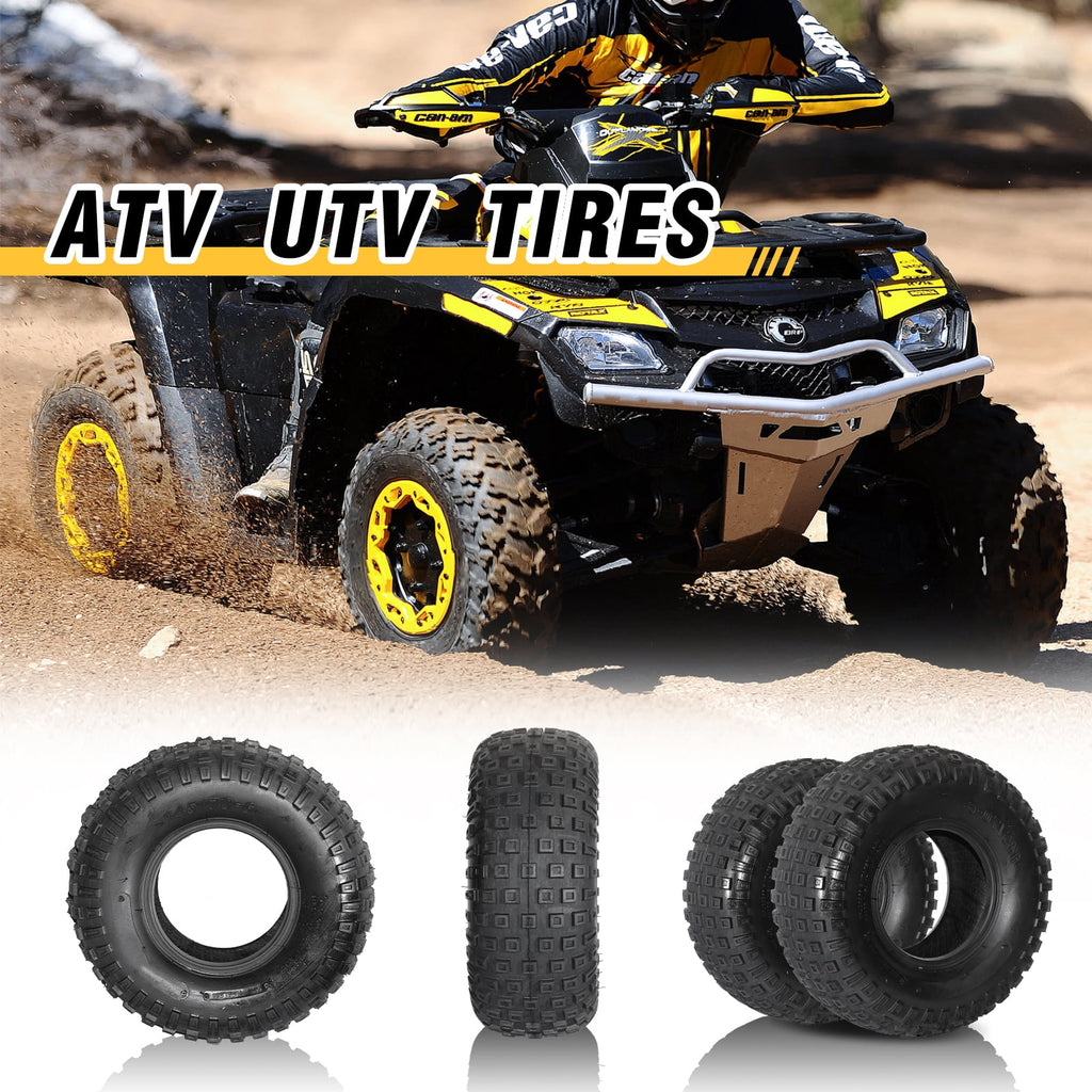 Ktaxon Pair of 2 145/70-6 P319 6PLY ATV Tires, Tubeless