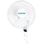 Classic 16-Inch Wall Mounted Oscillating Fan, 3-Speed, White, Metal