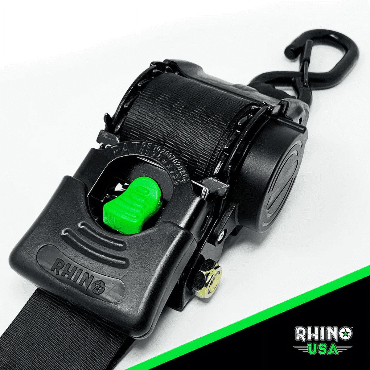 Rhino USA 2in x 10ft Retractable Ratchet Straps, 2 Pack, 1,000lbs Working Load Limit, 7.3lb Product Weight