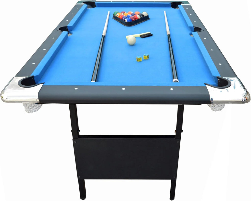 Hathaway Fairmont 6 Ft Portable Pool Table, Blue - BG2574