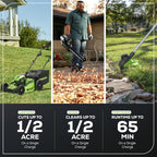 Greenworks 80V 21in Brushless Push Lawn Mower, 500 CFM Blower And 13in String Trimmer - 2 x 2.0Ah Batteries