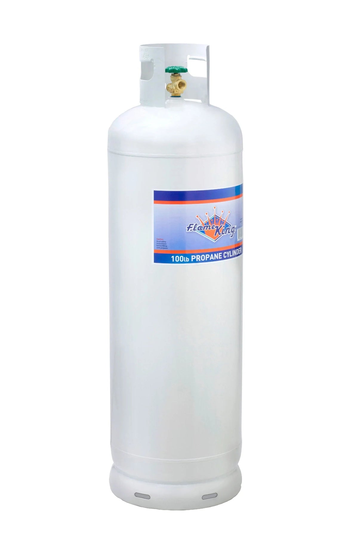 Flame King 100 lb Steel Propane Cylinder With POL Valve - Ships Empty