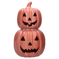 Ceramic Stacked Jack-o'-Lantern Decoration, Terracotta, 11.25", Halloween by Way To Celebrate