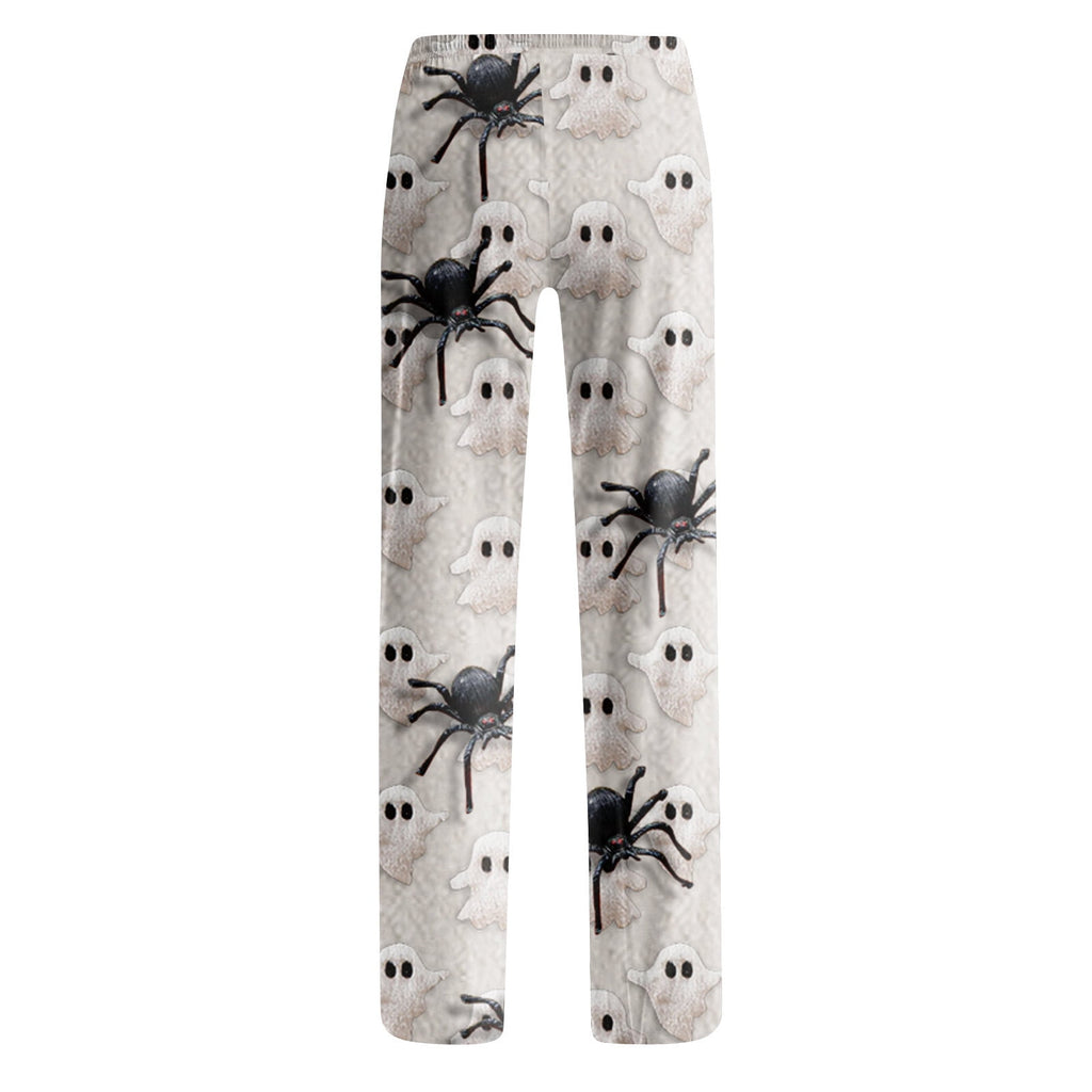 Hearthz Halloween Flannel Pajama Pants Women Plush Fuzzy Pajama Pants for Women Plaid Warm Cozy Pj Bottoms Lounge Pants Flannel Pants for Women