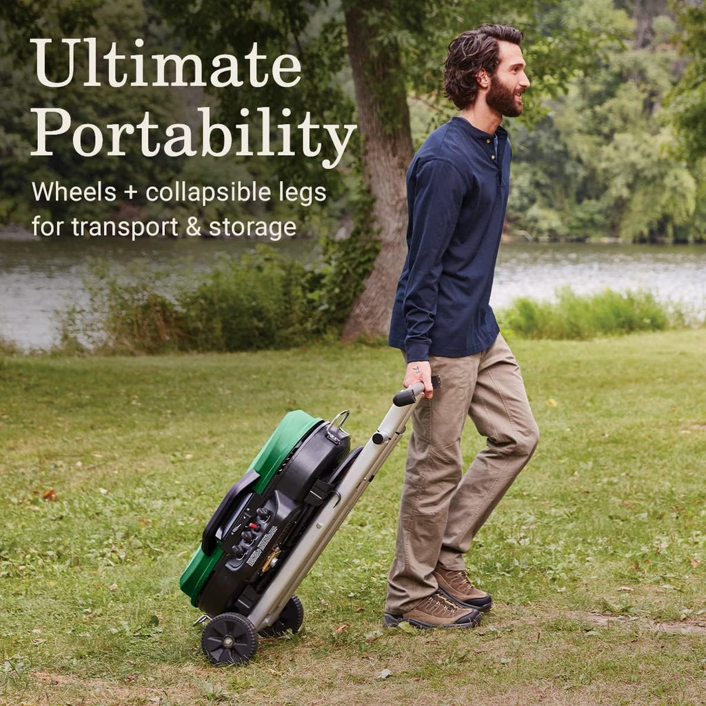 RoadTrip 285 Portable Stand-Up Propane Grill - 3 Adjustable Burners