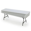 Lifetime Commercial Stacking Folding Tables, White, 4-Pack, 8 ft x 30 in - 80344