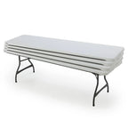 Lifetime Commercial Stacking Folding Tables, White, 4-Pack, 8 ft x 30 in - 80344