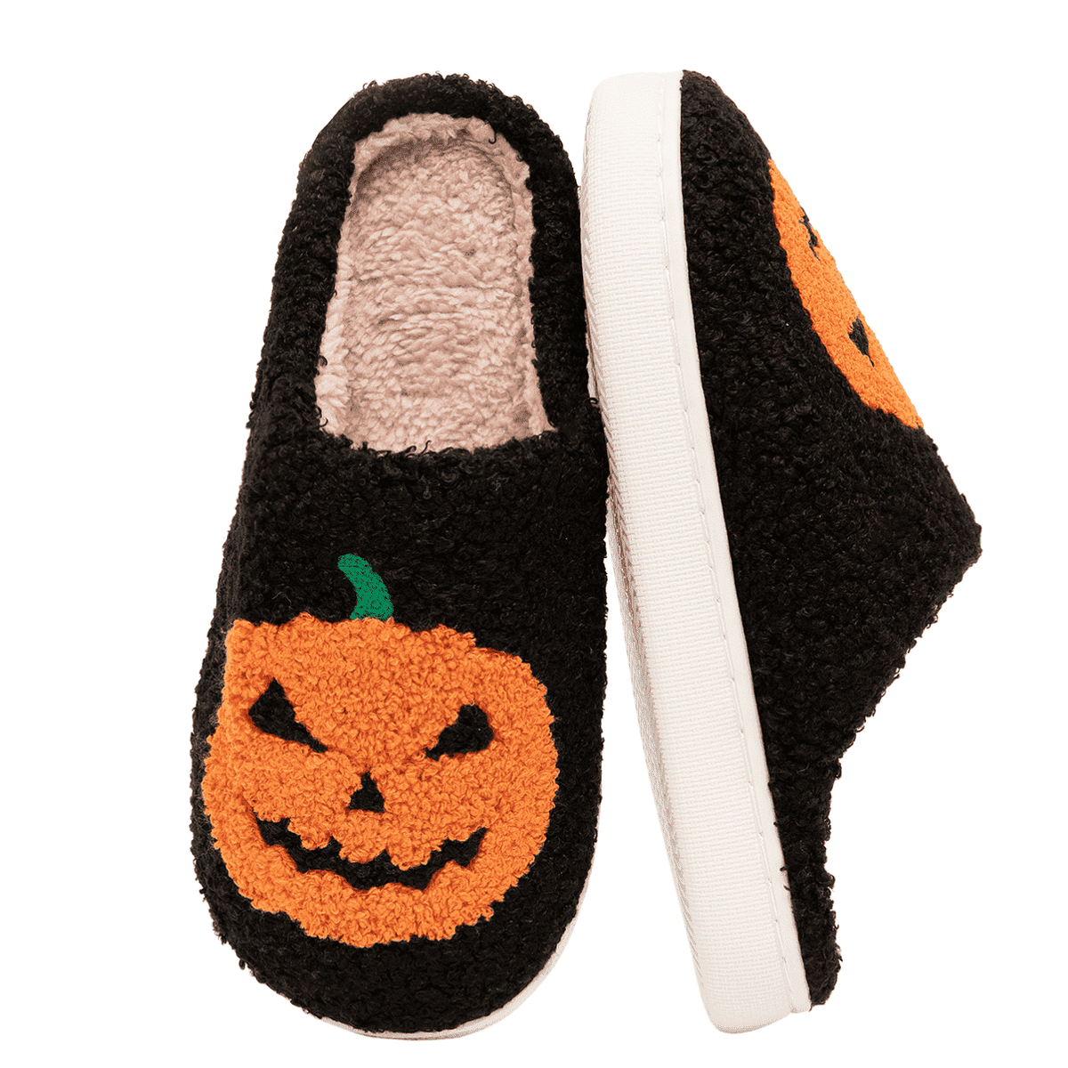 BERANMEY Halloween Slippers for Women Perfect Soft Plush Comfy Warm Slip-On Cute Womens Slippers Indoor Fluffy House Slippers for Women and Men Non-slip Fuzzy Flat Slides
