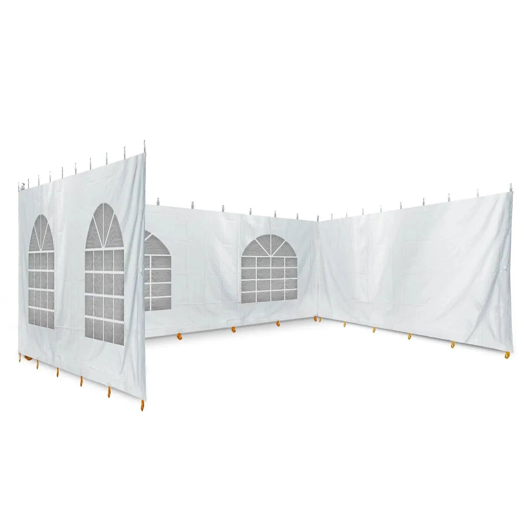 TentandTable Standard Waterproof Sidewall Kit for 8 ft Sides, White, 10 ft x 20 ft