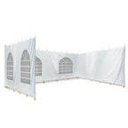 TentandTable Standard Waterproof Sidewall Kit for 8 ft Sides, White, 10 ft x 20 ft