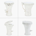 Dometic 310 RV Toilet, Oblong, PowerFlush, White