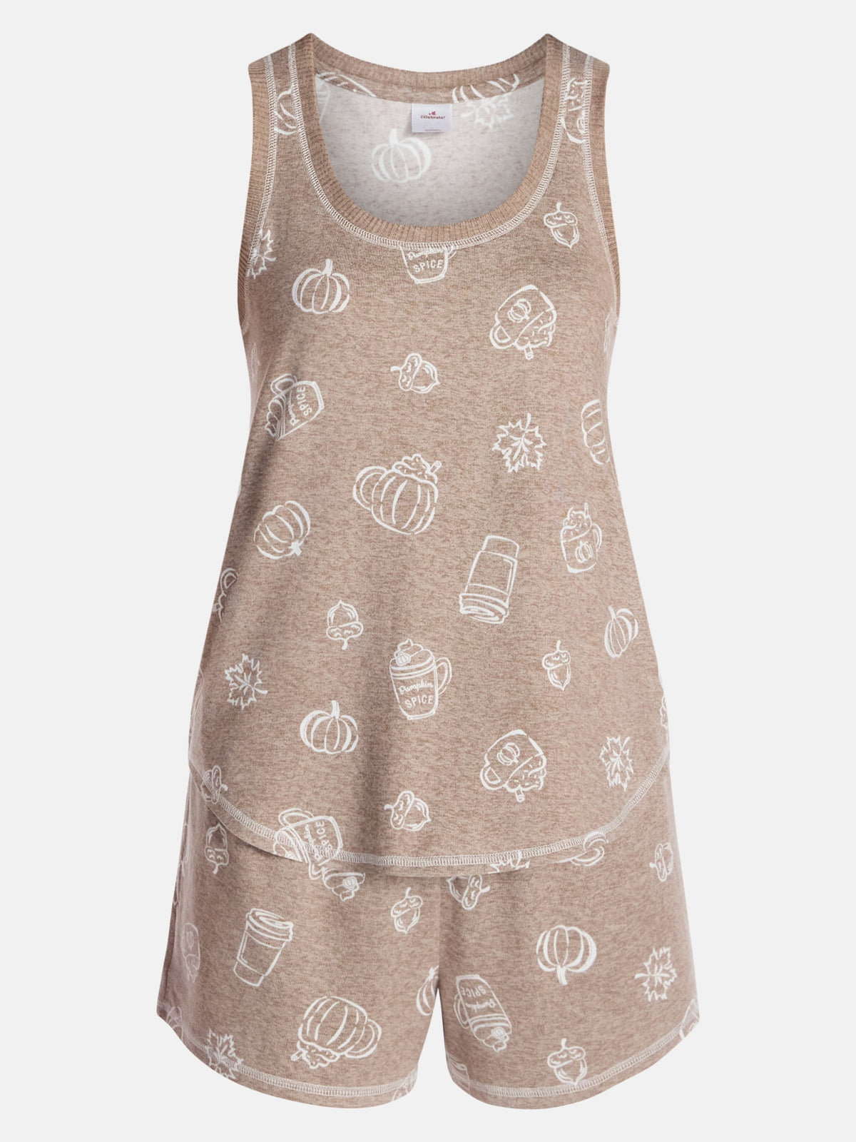 Halloween Women's Hacci Knit Tank Top and Shorts Pajama Set from Way to Celebrate, 2-Piece, Sizes XS-3X