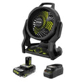 RYOBI Limited Edition 18V ONE+ Hybrid WHISPER SERIES 7-1/2 in. Fan Kit
