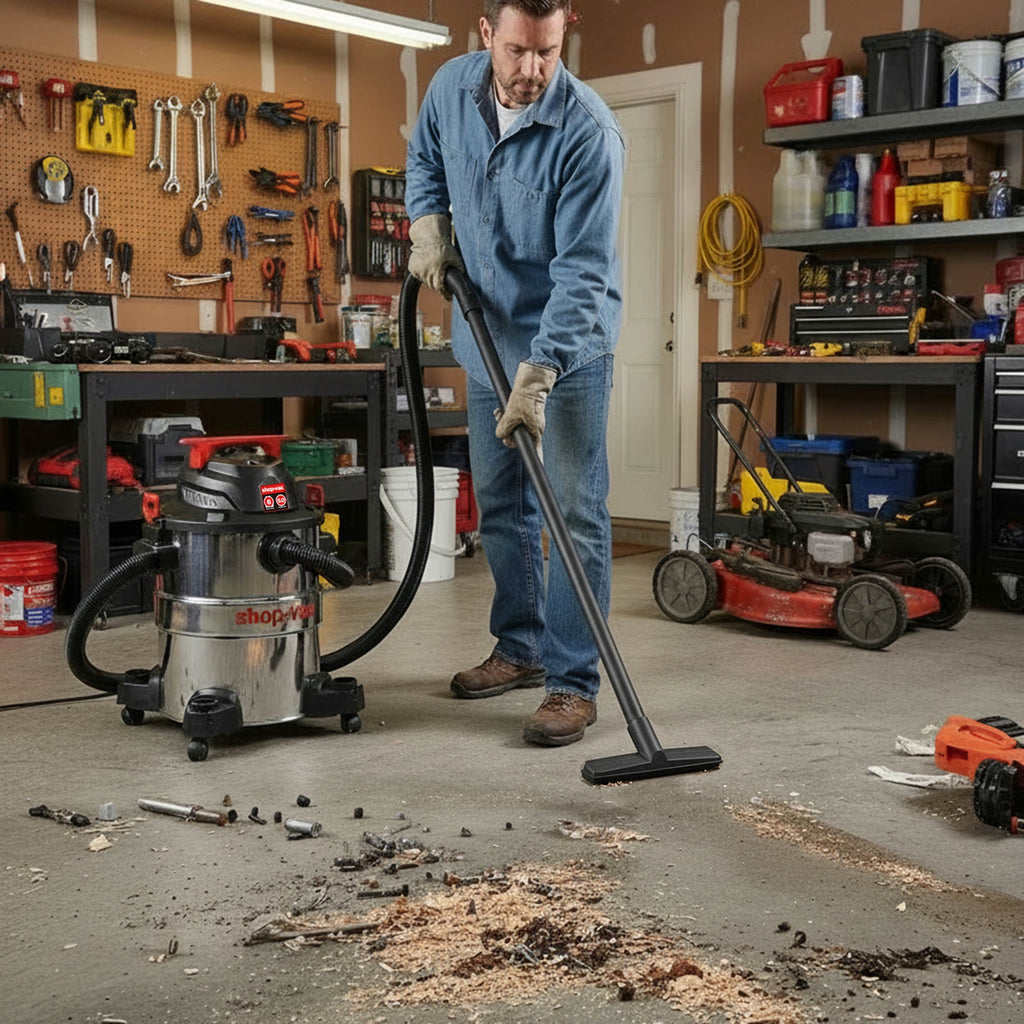 Shop-Vac® 6 Gallon Wet/Dry Vacuum, 5.0 Peak HP, Stainless Steel Tank