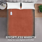 Sunbeam Heated Electric Microplush Bed Blanket, Greystone, Twin Size, 12 Heat Settings, 62 x 84 in
