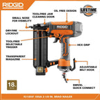 RIDGID 6 Gal. Portable Electric Pancake Air Compressor With 18GA Brad Nailer, 16GA Finish Nailer And 18GA Finish Stapler - R69603FK