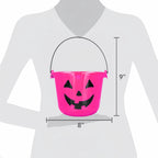 Light-Up Jack-o'-Lantern Trick-or-Treat Bucket, Pink, 6.5", Halloween by Way To Celebrate