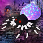 GOOSH Halloween Inflatable 6 FT Spider Inflatables Outdoor Decorations with Magic Light, Scary Inflatable Halloween Spider Blow Up Spider, Halloween Blow Up Decorations Outside for Holiday
