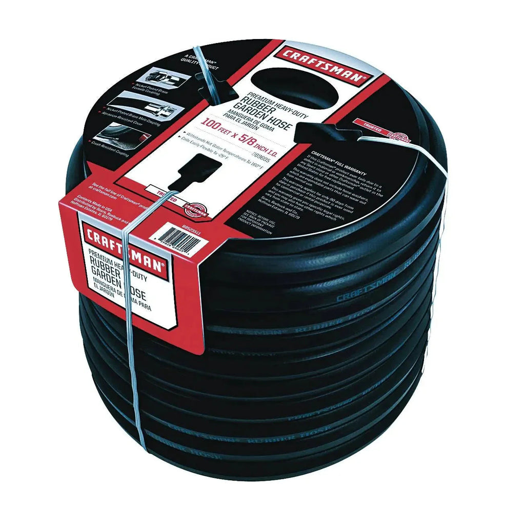 Craftsman Premium Rubber Garden Hose, 100ft x 5/8 inch