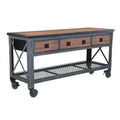 Building Products 72 in 3-Drawer Rolling Industrial Workbench With Wood Top