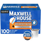 Maxwell House Breakfast Blend Light Roast Coffee Pods, 100 K-Cups
