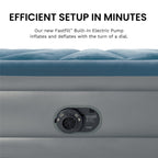 Intex 15" Twin Essential Rest Dura-Beam Airbed Mattress with Built-in Pump