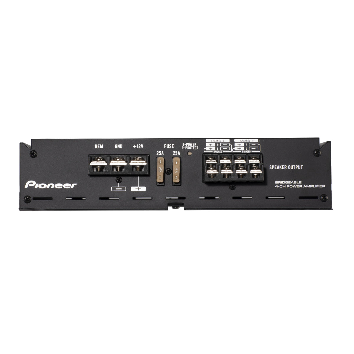 Pioneer GM-E360X4 4-Channel Bridgeable Car Amplifier, 1000W Max Power, HPF/LPF & Bass Boost