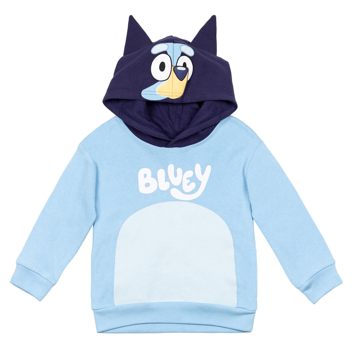 Bluey Toddler Boy or Girl Cosplay Fleece Hooded Sweatshirt Blue