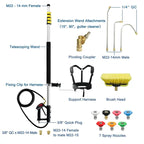 JANZ Telescoping Pressure Washer Wand, 24FT Aluminum With 7 Nozzles And Brush - TW-004