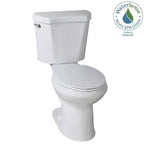 Glacier Bay 2-Piece 1.28 GPF High Efficiency Single Flush Elongated Toilet - White