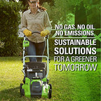 40V 16-Inch Cordless Electric Lawn Mower With 4.0Ah Battery And Charger