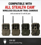 Stealth CAM Sol-Pak Solar Battery Pack, 12V Solar Power Panel, Compatible