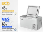 BougeRV 12v refrigerator 23 Quart, -8℉~50℉ Portable Freezer for Car, Grey